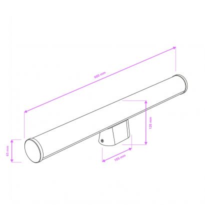 Brilagi - LED vonios veidrodžio apšvietimas TUBE LED/15W/230V 3000/4000/6500K IP44 blizgus chromas