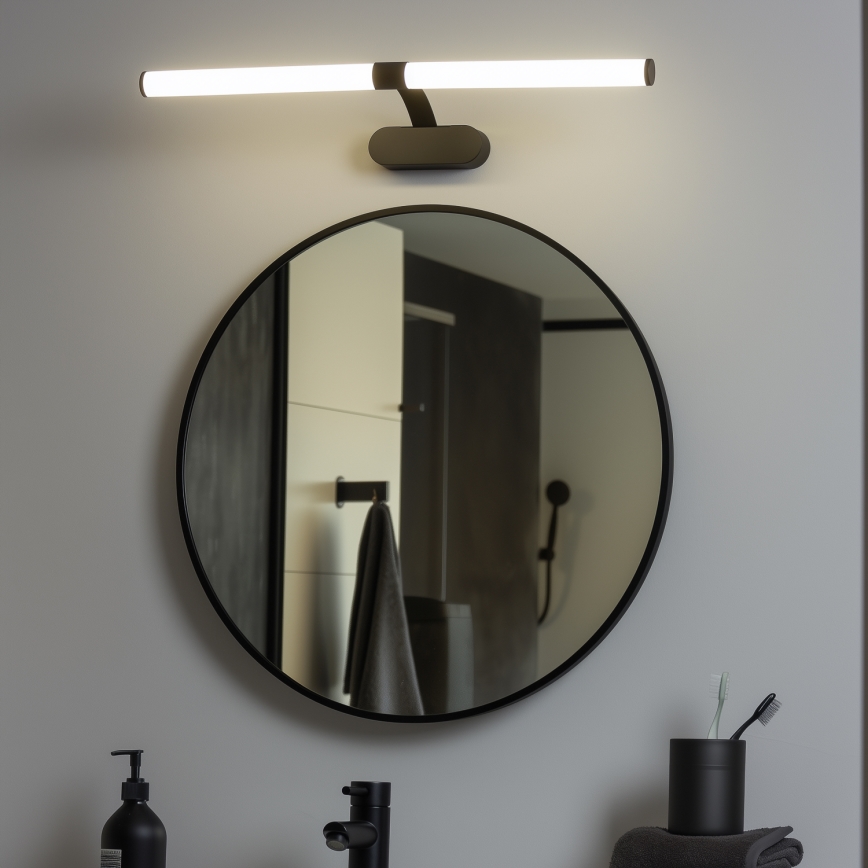 Brilagi - LED vonios veidrodžio apšvietimas 2in1 TUBEO LED/8W/230V 60 cm IP44 juoda