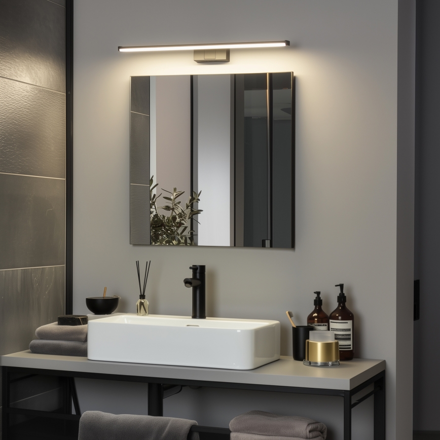 Brilagi - LED vonios veidrodžio apšvietimas 3 viename VESTRA LED/12W/230V 60 cm IP44 juodas