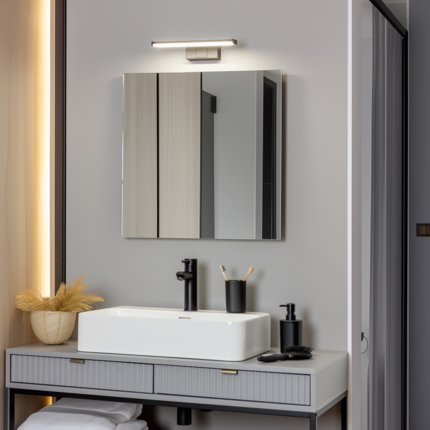 Brilagi - LED vonios veidrodžio apšvietimas 3 viename VESTRA LED/6W/230V 30 cm IP44 juodas