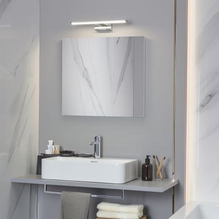 Brilagi - LED vonios veidrodžio apšvietimas 3 viename VESTRA LED/8W/230V 40 cm IP44 blizgus chromas