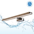 Brilagi - LED vonios veidrodžio apšvietimas WOODY MIRROR 3 viename LED/12W/230V 60 cm IP44 blizgus chromas/ąžuolas/riešutas