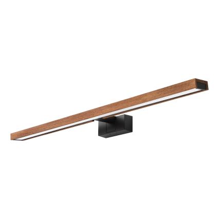 Brilagi - LED vonios veidrodžio apšvietimas WOODY MIRROR 3v1 LED/15W/230V 80 cm IP44 juoda/vyšnios ąžuolas