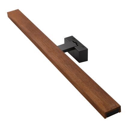 Brilagi - LED vonios veidrodžio apšvietimas WOODY MIRROR 3v1 LED/15W/230V 80 cm IP44 juoda/vyšnios ąžuolas