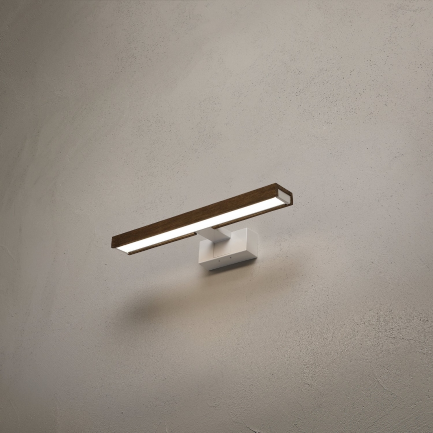 Brilagi - LED vonios veidrodžio apšvietimas WOODY MIRROR 3 viename LED/8W/230V 40 cm IP44 balta/ąžuolas
