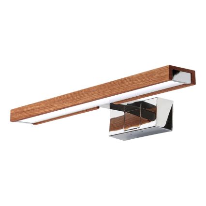 Brilagi - LED vonios veidrodžio apšvietimas WOODY MIRROR 3 viename LED/8W/230V 40 cm IP44 blizgus chromas/vyšninis ąžuolas