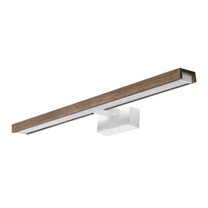 Brilagi - LED vonios veidrodžio apšvietimas WOODY MIRROR 3v1 LED/12W/230V 60 cm IP44 balta/ąžuolas/riešutas