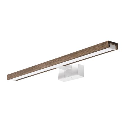 Brilagi - LED vonios veidrodžio apšvietimas WOODY MIRROR 3v1 LED/12W/230V 60 cm IP44 balta/ąžuolas/riešutas