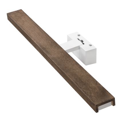 Brilagi - LED vonios veidrodžio apšvietimas WOODY MIRROR 3v1 LED/12W/230V 60 cm IP44 balta/ąžuolas/riešutas