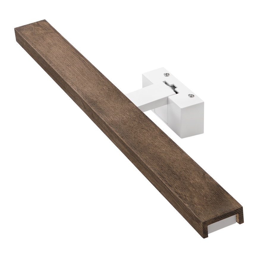 Brilagi - LED vonios veidrodžio apšvietimas WOODY MIRROR 3v1 LED/12W/230V 60 cm IP44 balta/ąžuolas/riešutas