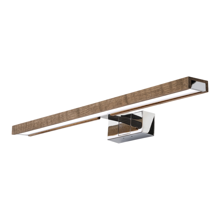 Brilagi - LED vonios veidrodžio apšvietimas WOODY MIRROR 3 viename LED/12W/230V 60 cm IP44 blizgus chromas/ąžuolas/riešutas