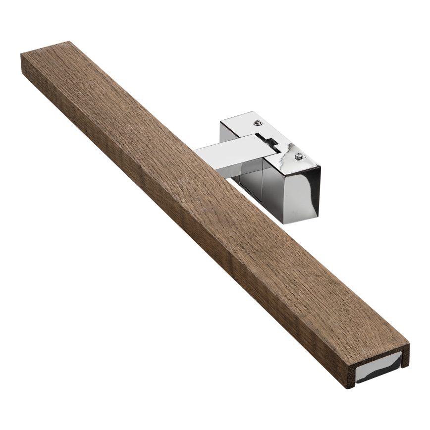 Brilagi - LED vonios veidrodžio apšvietimas WOODY MIRROR 3 viename LED/12W/230V 60 cm IP44 blizgus chromas/ąžuolas/riešutas