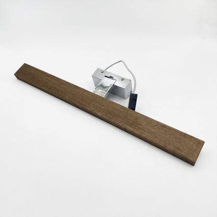 Brilagi - LED vonios veidrodžio apšvietimas WOODY MIRROR 3 viename LED/12W/230V 60 cm IP44 blizgus chromas/ąžuolas/riešutas