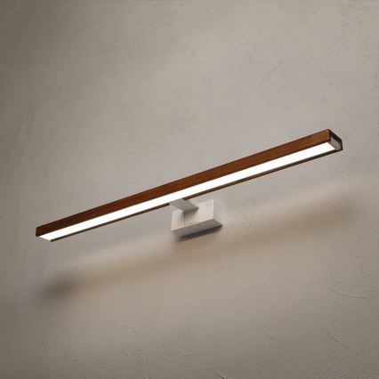 Brilagi - LED vonios veidrodžio apšvietimas WOODY MIRROR 3 viename LED/15W/230V 80 cm IP44 balta/ąžuolas vyšnia