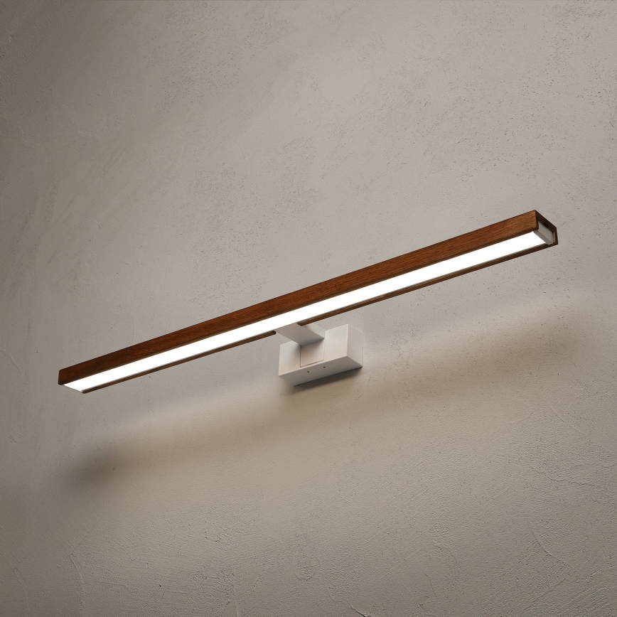 Brilagi - LED vonios veidrodžio apšvietimas WOODY MIRROR 3 viename LED/15W/230V 80 cm IP44 balta/ąžuolas vyšnia