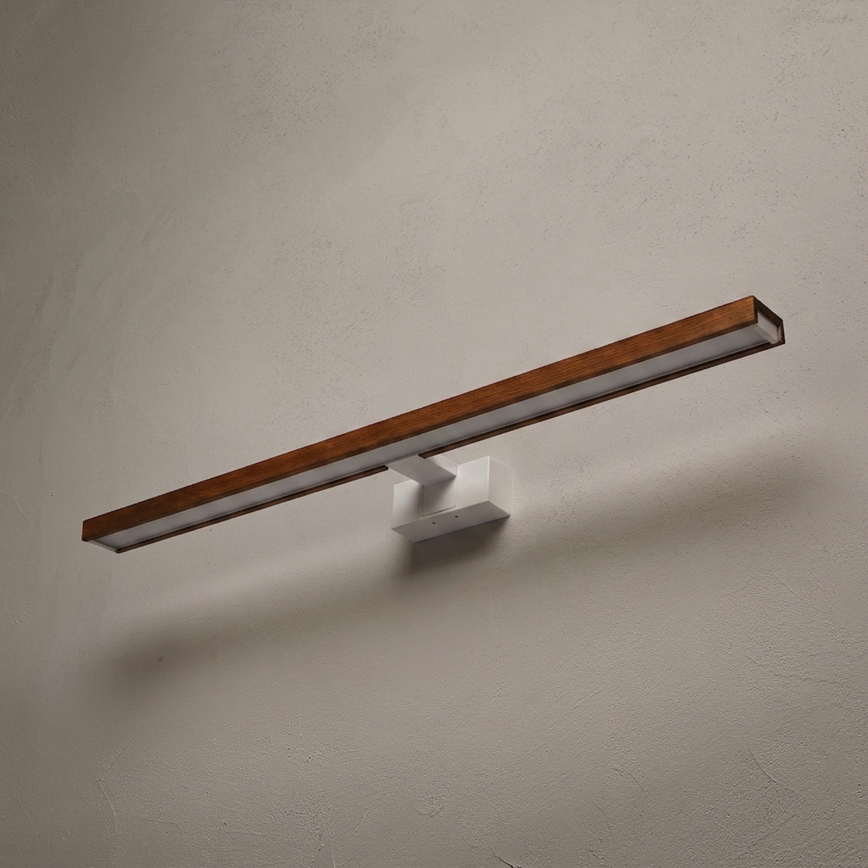 Brilagi - LED vonios veidrodžio apšvietimas WOODY MIRROR 3 viename LED/15W/230V 80 cm IP44 balta/ąžuolas vyšnia