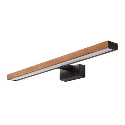 Brilagi - LED vonios veidrodžio apšvietimas WOODY MIRROR 3v1 LED/12W/230V 60 cm IP44 juoda/ąžuolas vyšnia