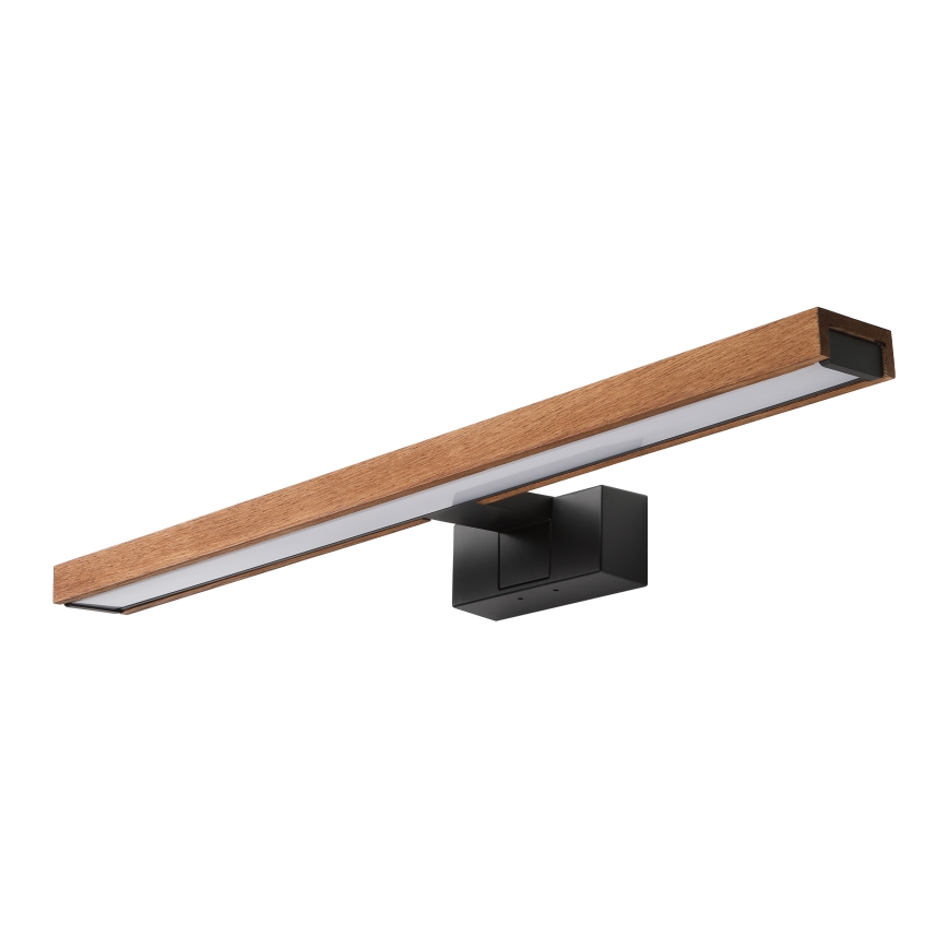 Brilagi - LED vonios veidrodžio apšvietimas WOODY MIRROR 3v1 LED/12W/230V 60 cm IP44 juoda/ąžuolas vyšnia