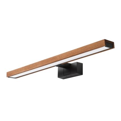 Brilagi - LED vonios veidrodžio apšvietimas WOODY MIRROR 3v1 LED/12W/230V 60 cm IP44 juoda/ąžuolas vyšnia