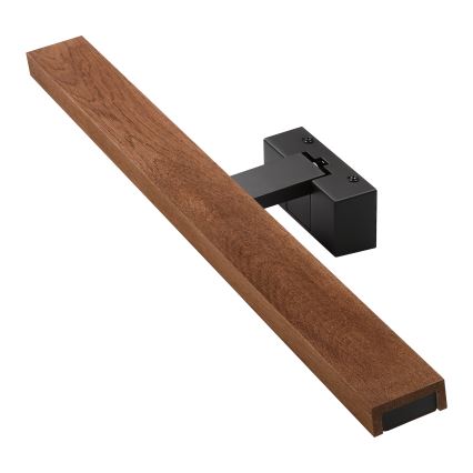 Brilagi - LED vonios veidrodžio apšvietimas WOODY MIRROR 3v1 LED/12W/230V 60 cm IP44 juoda/ąžuolas vyšnia