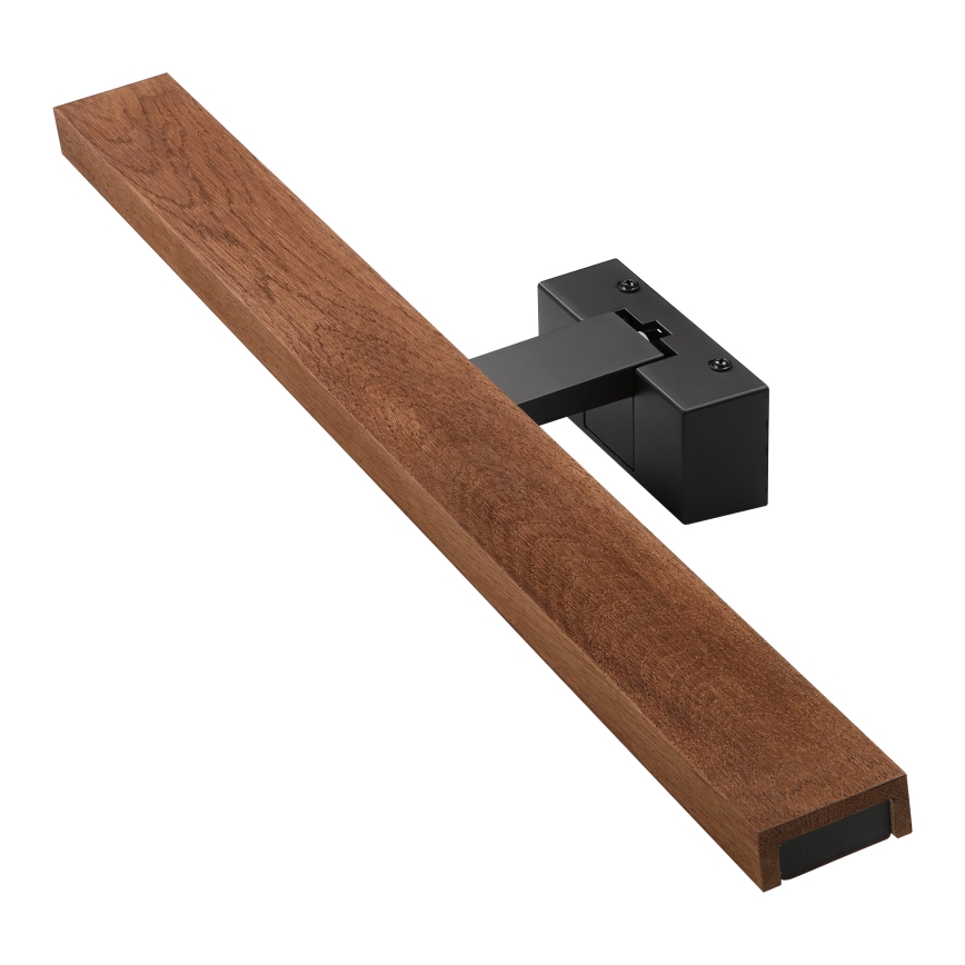 Brilagi - LED vonios veidrodžio apšvietimas WOODY MIRROR 3v1 LED/12W/230V 60 cm IP44 juoda/ąžuolas vyšnia
