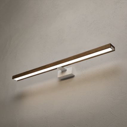 Brilagi - WOODY MIRROR 3 viename LED/15W/230V 80 cm IP44 balta/ąžuolas riešutas