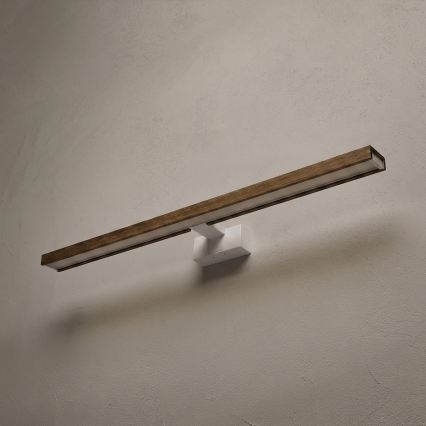 Brilagi - WOODY MIRROR 3 viename LED/15W/230V 80 cm IP44 balta/ąžuolas riešutas