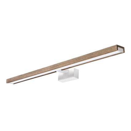 Brilagi - WOODY MIRROR 3 viename LED/15W/230V 80 cm IP44 balta/ąžuolas riešutas