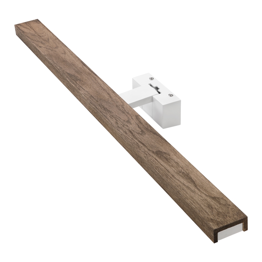 Brilagi - WOODY MIRROR 3 viename LED/15W/230V 80 cm IP44 balta/ąžuolas riešutas
