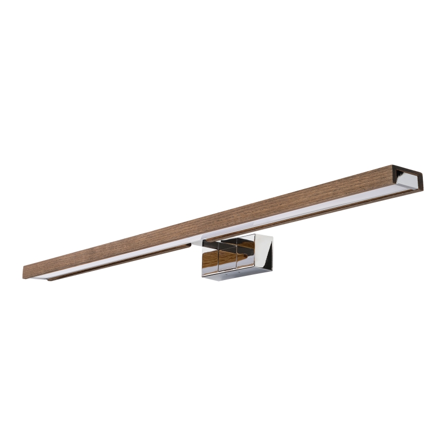 BRILAGI - LED vonios veidrodžio apšvietimas WOODY MIRROR 3v1 LED/15W/230V 80 cm IP44 blizgus chromas/ąžuolas riešutas