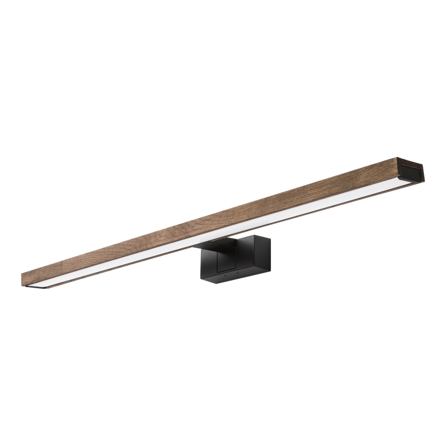 Brilagi - LED vonios veidrodžio apšvietimas WOODY MIRROR 3in1 LED/15W/230V 80 cm IP44 juoda/ąžuolas riešutas