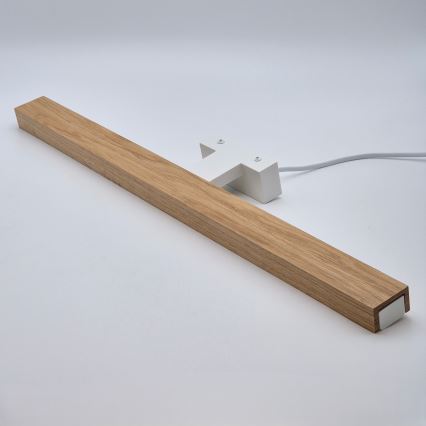 Brilagi - LED vonios veidrodžio apšvietimas WOODY MIRROR LED/12W/230V 60 cm IP44 ąžuolas/balta