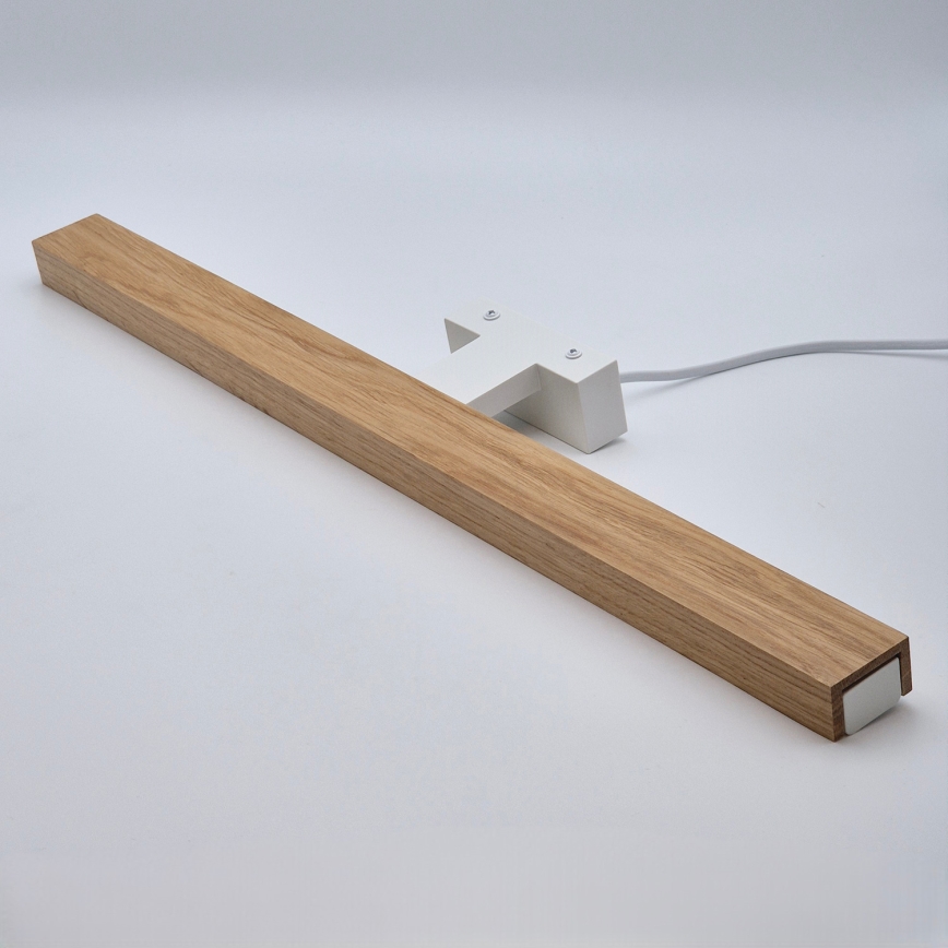 Brilagi - LED vonios veidrodžio apšvietimas WOODY MIRROR LED/12W/230V 60 cm IP44 ąžuolas/balta