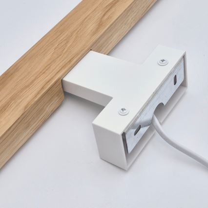 Brilagi - LED vonios veidrodžio apšvietimas WOODY MIRROR LED/12W/230V 60 cm IP44 ąžuolas/balta