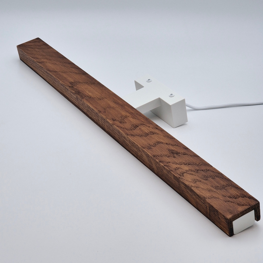 Brilagi - LED vonios veidrodžio apšvietimas WOODY MIRROR LED/12W/230V 60 cm IP44 ąžuolas vyšnia/balta