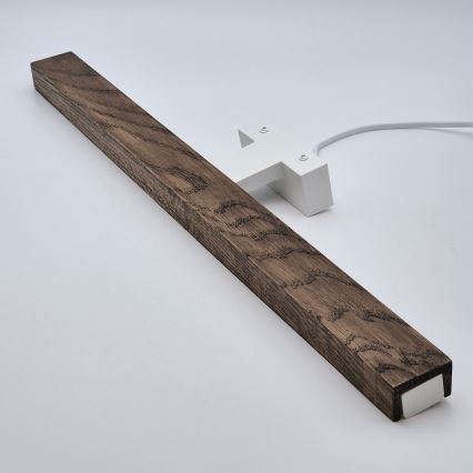 Brilagi - LED vonios veidrodžio apšvietimas WOODY MIRROR LED/12W/230V 60 cm IP44 ąžuolas/balta