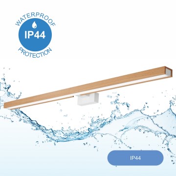 Brilagi - LED vonios veidrodžio apšvietimas WOODY MIRROR LED/15W/230V 90 cm IP44 ąžuolas/balta