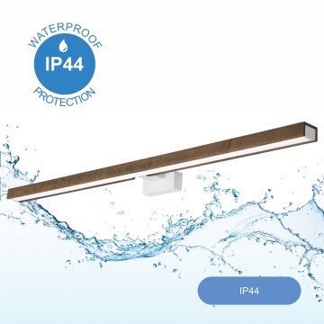 Brilagi - LED vonios veidrodžio apšvietimas WOODY MIRROR LED/15W/230V 90 cm IP44 ąžuolas graikinis riešutas/balta