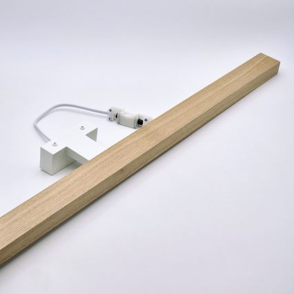 Brilagi - LED vonios veidrodžio apšvietimas WOODY MIRROR LED/15W/230V 90 cm IP44 ąžuolas/balta