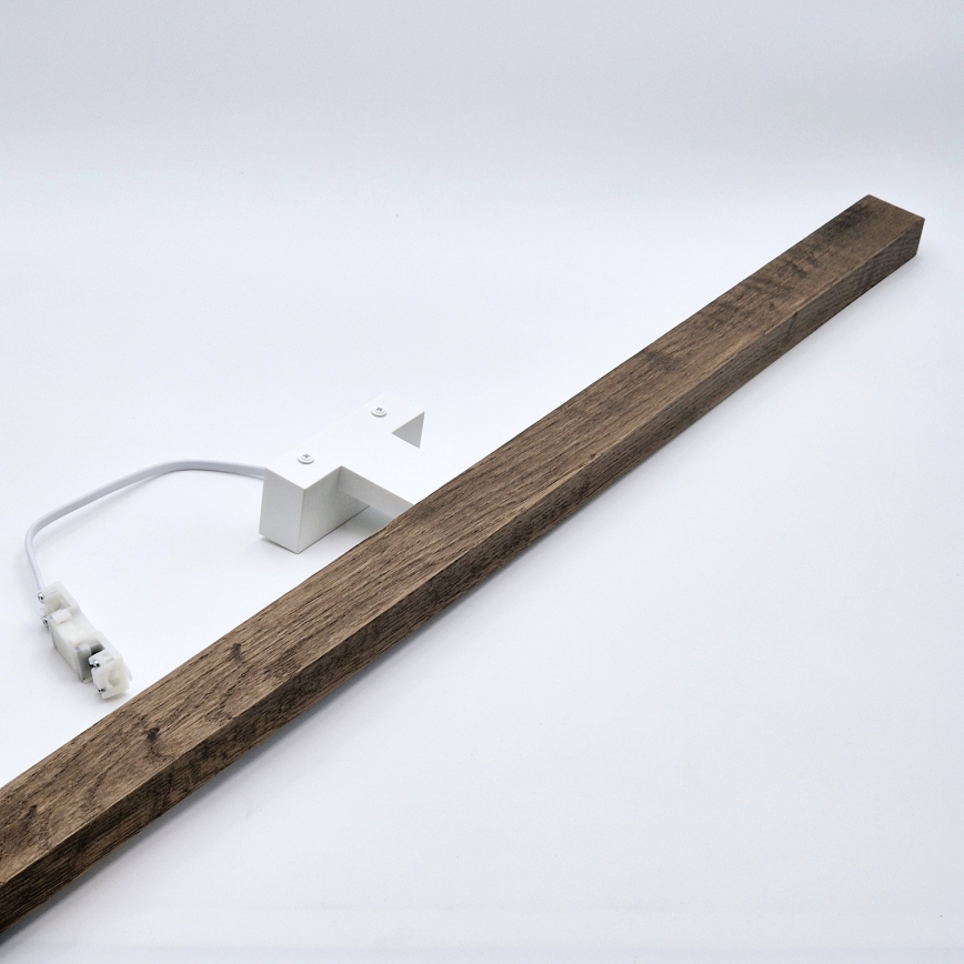 Brilagi - LED vonios veidrodžio apšvietimas WOODY MIRROR LED/15W/230V 90 cm IP44 ąžuolas graikinis riešutas/balta