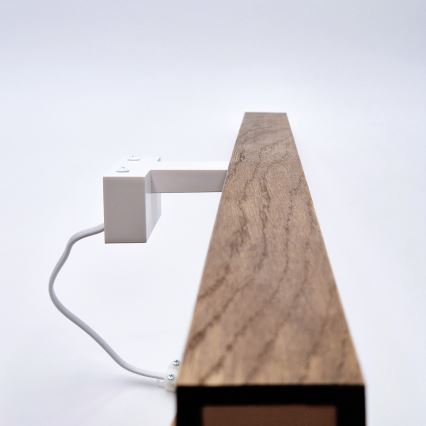 Brilagi - LED vonios veidrodžio apšvietimas WOODY MIRROR LED/15W/230V 90 cm IP44 ąžuolas vyšnia/balta