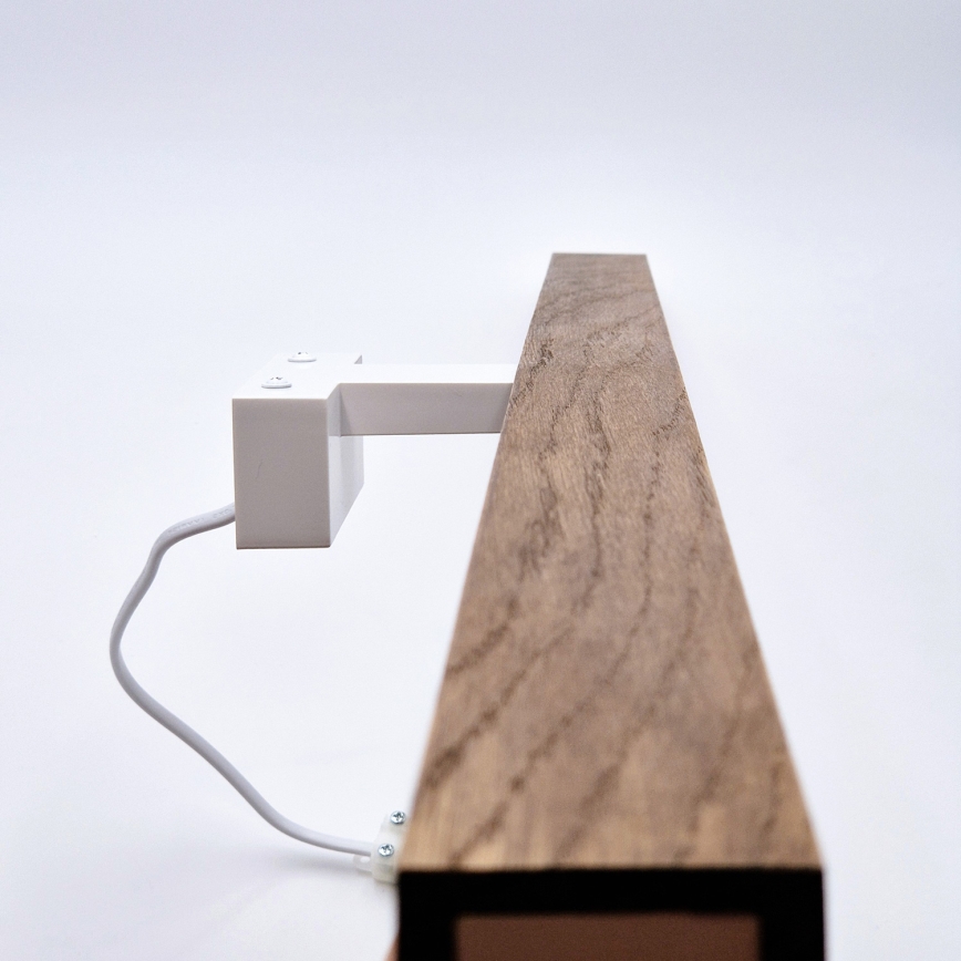 Brilagi - LED vonios veidrodžio apšvietimas WOODY MIRROR LED/15W/230V 90 cm IP44 ąžuolas vyšnia/balta