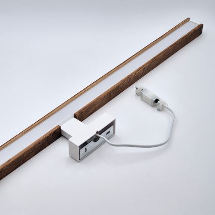 Brilagi - LED vonios veidrodžio apšvietimas WOODY MIRROR LED/15W/230V 90 cm IP44 ąžuolas vyšnia/balta