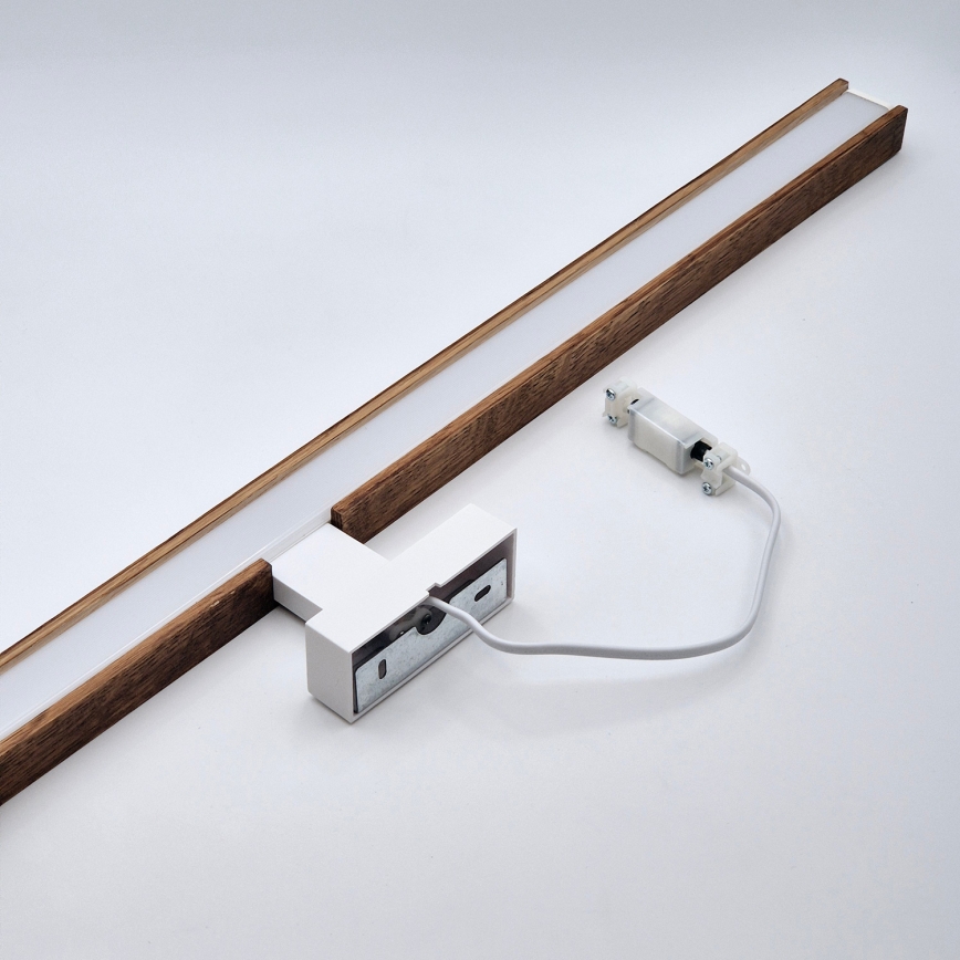 Brilagi - LED vonios veidrodžio apšvietimas WOODY MIRROR LED/15W/230V 90 cm IP44 ąžuolas vyšnia/balta