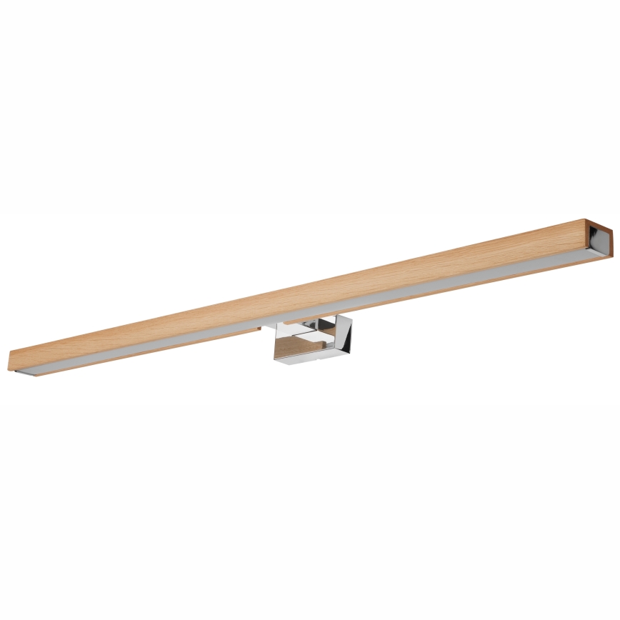 Brilagi - LED vonios veidrodžio apšvietimas WOODY MIRROR LED/15W/230V 90 cm IP44 ąžuolas/blizgus chromas