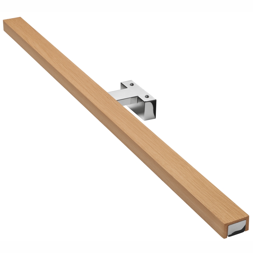 Brilagi - LED vonios veidrodžio apšvietimas WOODY MIRROR LED/15W/230V 90 cm IP44 ąžuolas/blizgus chromas