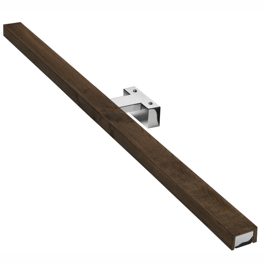 Brilagi - LED vonios veidrodžio apšvietimas WOODY MIRROR LED/15W/230V 90 cm IP44 ąžuolas graikinis riešutas/blizgus chromas