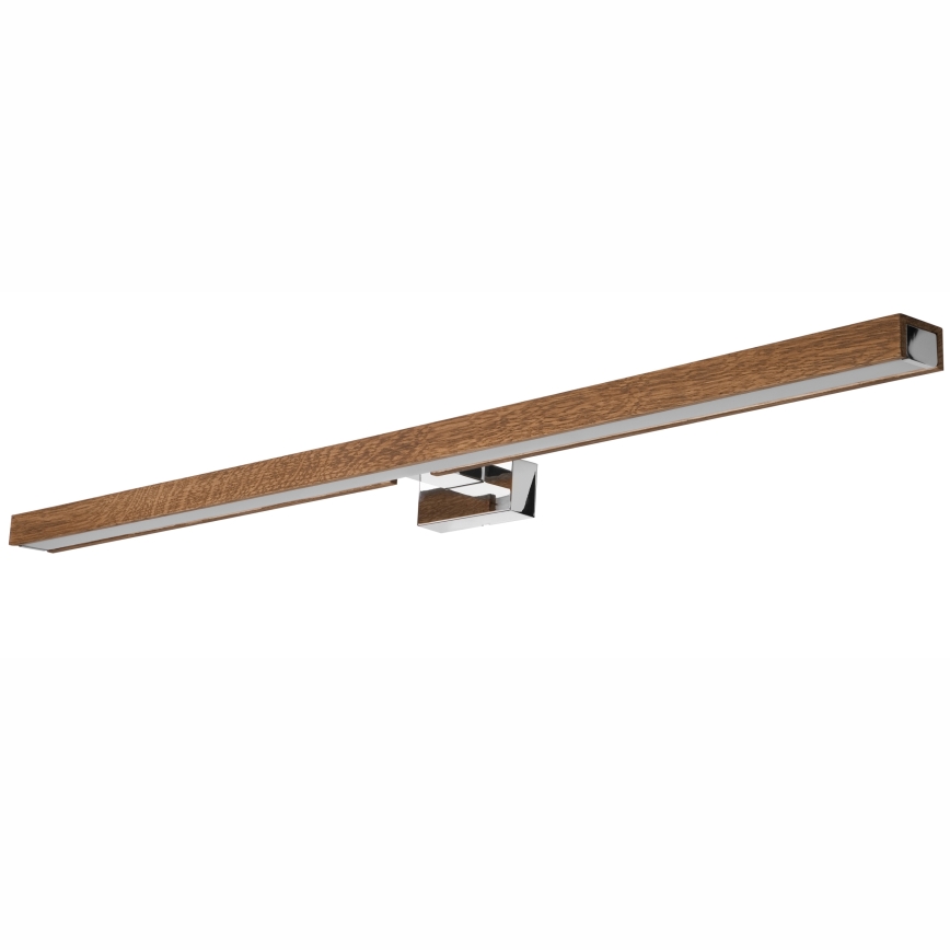 Brilagi - LED vonios veidrodžio apšvietimas WOODY MIRROR LED/15W/230V 90 cm IP44 ąžuolas vyšnia/blizgus chromas