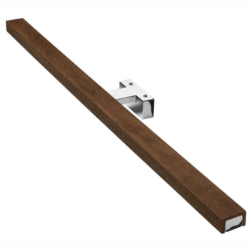 Brilagi - LED vonios veidrodžio apšvietimas WOODY MIRROR LED/15W/230V 90 cm IP44 ąžuolas vyšnia/blizgus chromas
