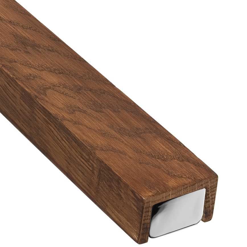 Brilagi - LED vonios veidrodžio apšvietimas WOODY MIRROR LED/15W/230V 90 cm IP44 ąžuolas vyšnia/blizgus chromas